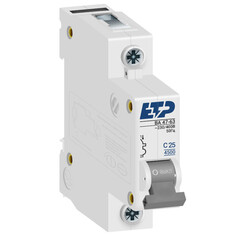 Автоматы защиты выключатель автоматический ETP 1P 25А тип C 4,5 кА