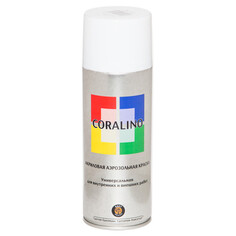 Краски и эмали аэрозольные универсальные краска аэрозольная CORALINO RAL 9003 белый матовый 520мл, арт.C19503