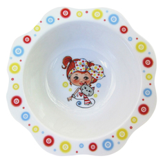 Тарелки , миски, пиалы детские салатник CMIELOW Calineczka Девочка с котиком 18см 0,7л фафор