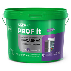 Краски и эмали фасадные краска акриловая ЛАКРА Prof It фасадная бесцветная 13кг, арт.0007541