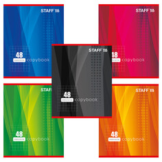 Тетради тетрадь 48л клетка STAFF А5 цвет клетка в асс-те