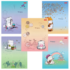 Тетради тетрадь 12л HATBER Приключения кота Пирожка А5 линия в асс-те