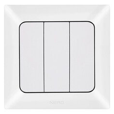 Выключатели встраиваемые выключатель 3-клавишный NE-AD Aras белый