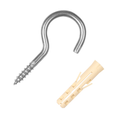 Саморезы, шурупы шуруп-полукольцо 3,9x40мм с дюбелем 2шт ЕВРОПАРТНЕР