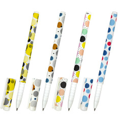 Ручки ручка шариковая BRAUBERG Soft touch grip Dots 0,7 мм синий