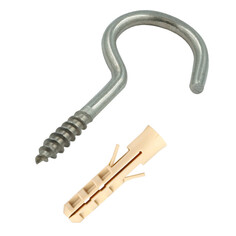 Саморезы, шурупы шуруп-полукольцо 4,1х50мм нержавеющая сталь с дюбелем 2шт ЕВРОПАРТНЕР