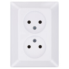 Розетки встраиваемые розетка 2 поста NE-AD Aras б/з 16А 250В белый