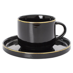 Чашки чашка с блюдцем DOMENIK Black Gold 200мл фарфор