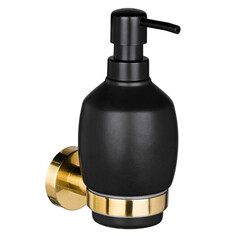 Дозаторы дозатор для жидкого мыла Oro Nero 350мл керамика черный/золото Moroshka