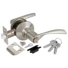 Ручки нажимные на розетке с механизмом ручка-защелка AJAX Knob 6010 SN-E матовый никель ключ/фиксатор