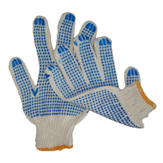 Перчатки садовые перчатки х/б ПВХ-точка 2-х стороннее покрытие