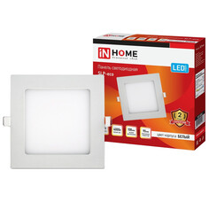 Светильники точечные LED квадратные светильник встраиваемый In Home SLP-eco 6Вт 230В 4000К 420Лм IP40 117мм белый