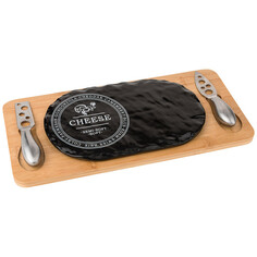 Наборы для сервировки столовые набор для сыра LEFARD 4 предмета фарфор, бамбук, металл