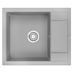 Мойки из искусственного камня мойка GRANULA 600х500х20мм алюминиум кварц