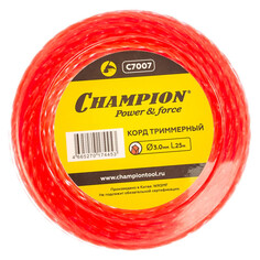 Лески для триммеров и кос леска для триммера CHAMPION Twisted Square 3мм 25м витой квадрат