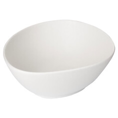Салатники, миски салатник DOMENIK Rock White 16см 0,4л фигурный фарфор белый