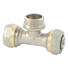 Фитинги тройник обжим ALTSTREAM 16 х 1/2" НР х 16