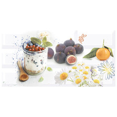 Декоры и бордюры для кухни декор настенный 20,1х40,5 Vogue morning 1 белый Azori