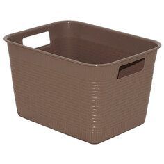 Контейнеры, корзинки, ящики для хранения корзина GENSINI Rattan 28x21,5x17,5см 7л для бытовых нужд без крышки пластик коричневый