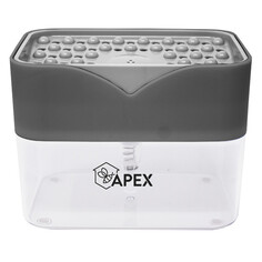 Дозаторы для жидкого мыла и моющих средств дозатор APEX 0,5л 13х9х10см для моющего средства с подставкой для губки пластик