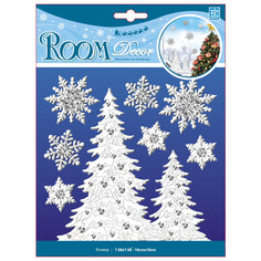 Наклейки на стену наклейка ROOMDECOR Елочки мини 18х18см, арт.PSX0803
