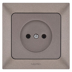 Розетки встраиваемые розетка 1 пост NE-AD Aras б/з 16А 250В металлик мокка