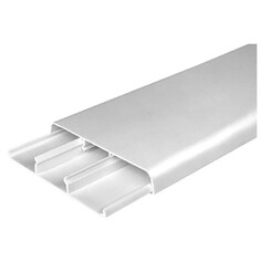 Комплектующие для межкомнатных дверей наличник плоский с кабель-каналом белый 2200х70х10мм ПВХ