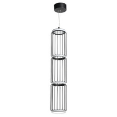 Люстры подвесные светодиодные люстра подвесная DEMARKT Айсфельд 1х24Вт LED металл черный