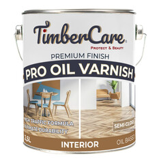 Лаки паркетные и грунты под них лак алкидно-уретановый паркетный TimberCare Pro Oil Varnish 2,5л полуглянцевый, арт.350071
