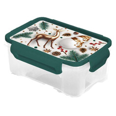 Контейнеры для СВЧ и холодильника контейнер ПОЛИМЕРБЫТ Сказочный Лес 0,75л 16х11х6,5см прямоуг.пластик