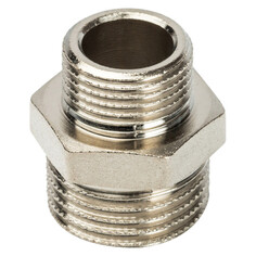 Фитинги ниппель переходной STOUT НР 1/2X3/8 латунь резьба