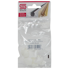 Уголки,галтели из ПВХ фурнитура к профилю SALAG LP2 белая 0A (углы 2 внутр. и 2 наруж. + загл. 2 лев. и 2 прав.)