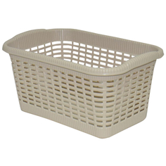 Контейнеры, корзинки, ящики для хранения корзина GENSINI Rattan, 36,2x23x18 см, 10 л для бытовых нужд, пластик, без крышки, бежевый