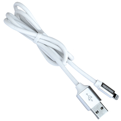 Разветвители прикуривателя, зарядные устройства для телефоно дата-кабель USB-Lightning 1м нейлон оплетка усиленный белый Runway