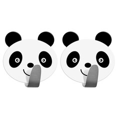 Крючки и планки для ванной комнаты крючок одинарный TATKRAFT Panda cамоклеющийся сталь 2шт