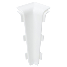 Комплектующие к плинтусам угол внутренний для плинтуса ПВХ SALAG Lima 72мм Белый 1шт.