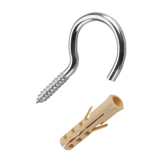 Саморезы, шурупы шуруп-полукольцо 4,2x50мм с дюбелем 6шт ЕВРОПАРТНЕР