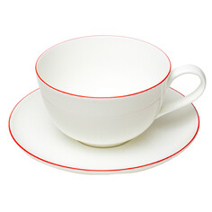 Чашки чашка с блюдцем STENOVA HOME Symbol Красная отводка 300мл фарфор