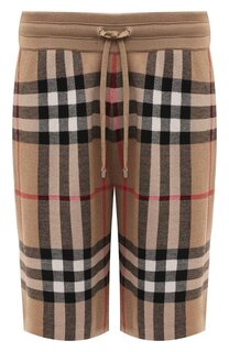 Шорты из шелка и шерсти Burberry