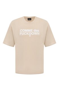 Хлопковая футболка Comme des Fuckdown