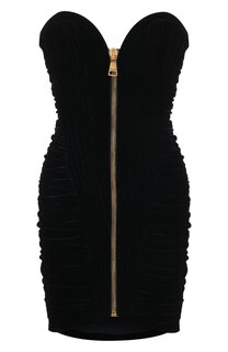 Платье из вискозы и шелка Balmain
