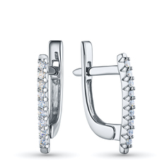 Серьги из серебра э0612сг08200108_white ЭПЛ Даймонд