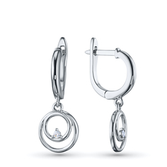Серьги из серебра э0612сг10172800_white ЭПЛ Даймонд