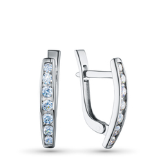 Серьги из серебра э0612сг08200109_white ЭПЛ Даймонд