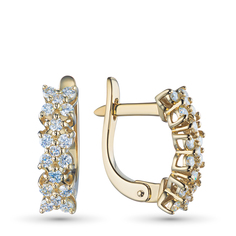 Серьги из желтого золота э0312сг05180600_white ЭПЛ Даймонд