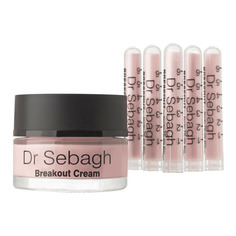 Breakout Antibacterial Powder + Breakout Cream For Oily &amp; Acne Prone Skin Комплекс для жирной кожи и кожи с акне Dr. Sebagh