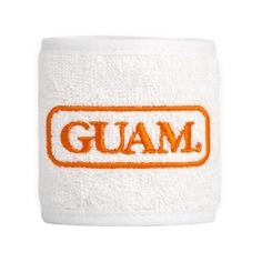 GUAM Реклама Повязка махровая, 100% х б, цвет белый, брендированная вышивкой GUAM