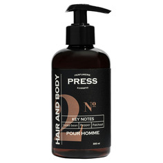 №2 for Men Head &amp; Body Black Pepper, Tonka bean, Patchouli Мужской шампунь-гель 2 в 1 для волос и тела Press Gurwitz Perfumerie