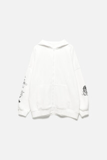 толстовка женская Худи-зипка oversize с принтом и надписями Befree