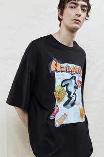 футболка мужская Футболка oversize хлопковая с принтом Befree